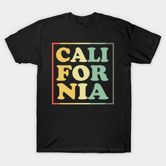 'California Retro Rainbow 80s' Eighties Vintage Gift T-Shirt by ourwackyhome